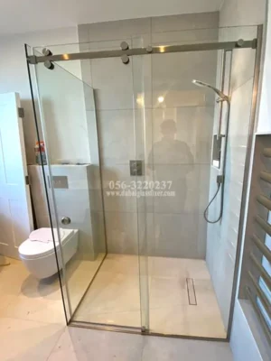 One-side sliding shower glass door in Dubai